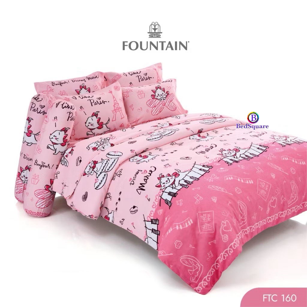 Marie(แมวมารี) : ชุดเครื่องนอน 3.5/5/6 ฟุต (ครบชุด ผ้าปูที่นอน + ผ้านวม) ลิขสิทธิ์แท้ 💯% ยี่ห้อ Fountain - รูปที่ 6
