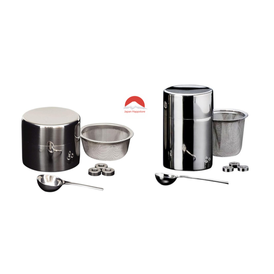 กระปุกเก็บมัทฉะ กระป๋องร่อนผงมัทฉะ  อุปกรณ์ชงชา Kondo-san Tea Tea Party Stainless Steel