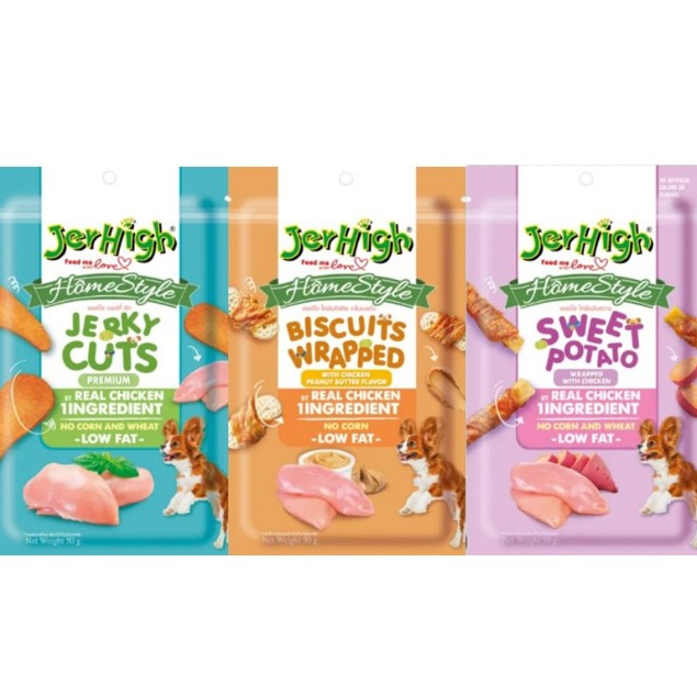Jerhigh Home Styles ขนมสันในไก่สุนัข ขนาด 50g.*โปรดอ่านรายละเอียดก่อนสั่งซื้อ