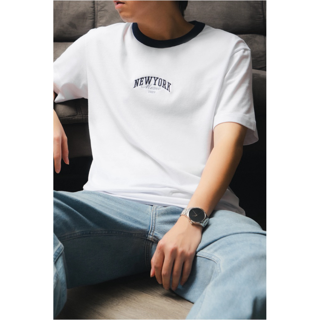 🦊 เสื้อยืด Memo รุ่น : NY Varsity ✅ เก็บปลายทาง 🛵💨