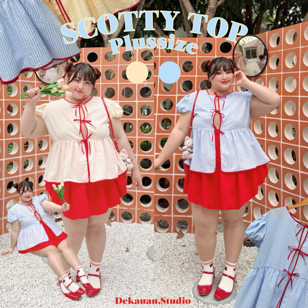 SCOTTY TOP PLUSSIZE🩵❣️💛