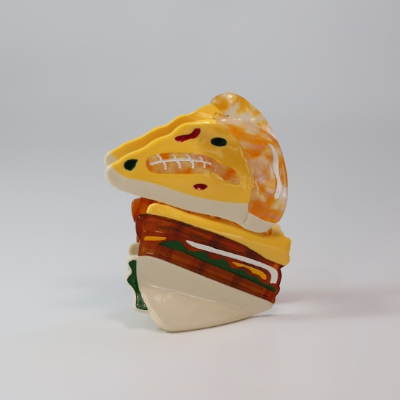 gimmeblessed.co — sanwitch & pizza hair claw (size 8 cm/ *เหมาะสำหรับผมปานกลาง)