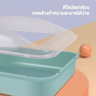 L&Q กระบะทรายแมว กระบะทรายแมวแบบโปร่งใสบางส่วน สีตามการสุ่ม