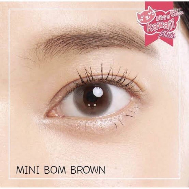 (ขายเหมาถูกๆ) mini Bom Brown คอนแทคเลนส์ Kitty Kawaii