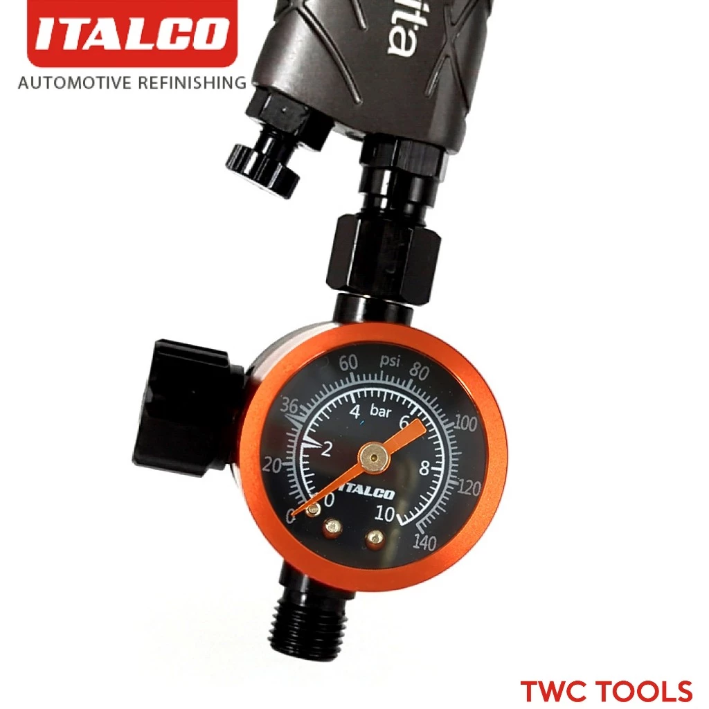 ITALCO ตัวตั้งลม MODEL ONE ปรับแรงดันลม สำหรับกาพ่นสี เกจวัดลม วัดความดันอากาศ