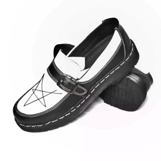 ✨จัดส่งที่รวดเร็ว✨รองเท้าผู้ชาย สีดำสุภาพ ใส่ไปสมัครงาน ใส่ไ…