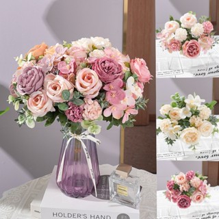 ช่อดอกโบตั๋น ดอกไม้ประดิษฐ์ ช่อดอกไม้ปลอม สําหรับตกแต่งบ้าน …