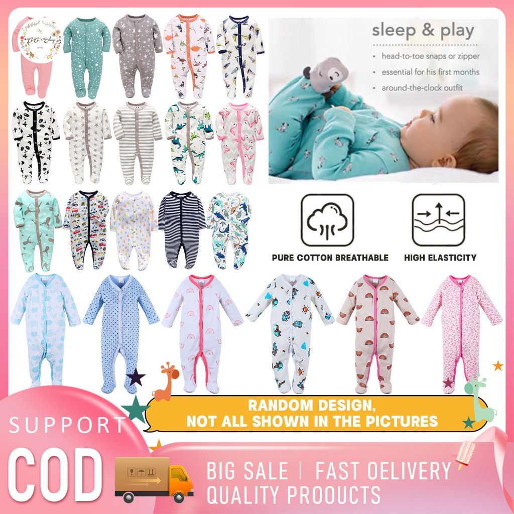 CICI baby ชุดนอนคลุมเท้า(0~เด็กน 3 เดือน~6 เดือน~9-18เดือน）คุณภาพสูง ให้ความอบอุ่น ชุดนอนเด็ก ชุดเด็ก