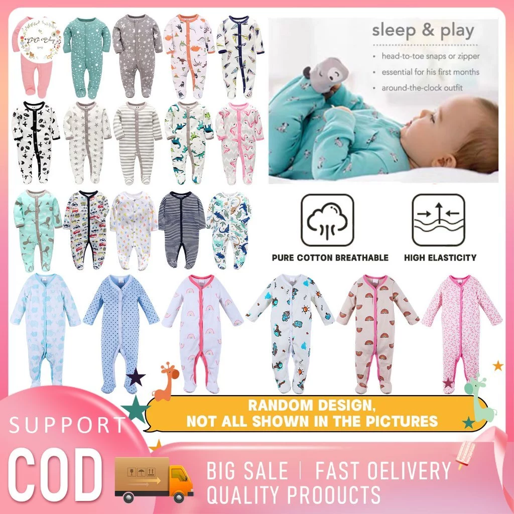 CICI baby ชุดนอนคลุมเท้า(0~เด็กน 3 เดือน~6 เดือน~9-18เดือน）คุณภาพสูง ให้ความอบอุ่น ชุดนอนเด็ก ชุดเด็ก