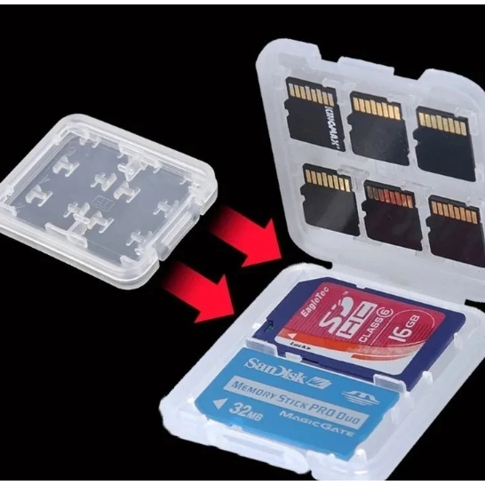 มีหลายแบบ กล่องเก็บเมมโมรี่การ์ด 8 in1 card SD เก็บเมมโมรี่SD card Micro SD card