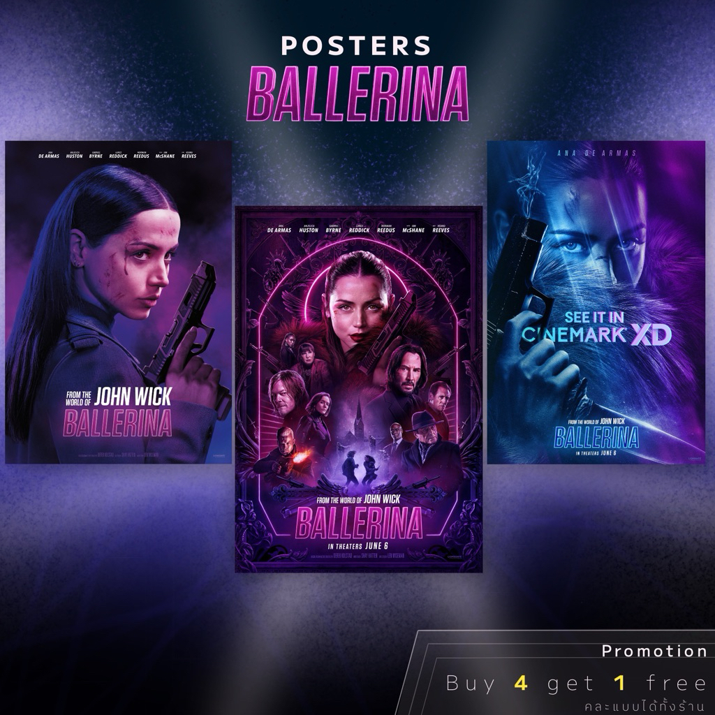 Poster Ballerina From The World of John Wick โปสเตอร์ บัลเลรินา แค้นกว่านรก จักรวาลของ จอห์น วิค