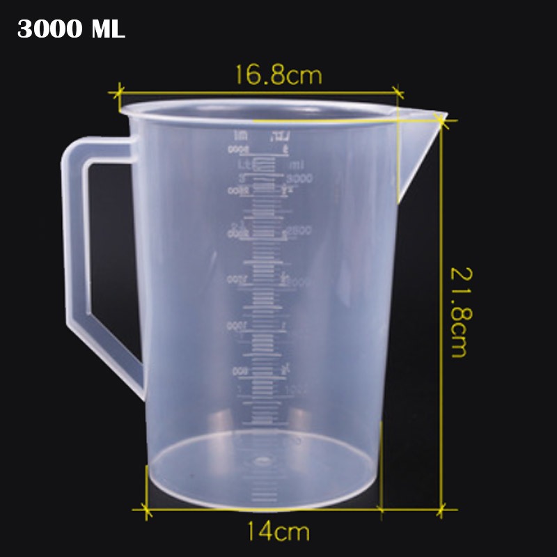 ถ้วยตวงมีหูจับ ความจุ 3000 ml ตวงได้ 100 - 3000 ml