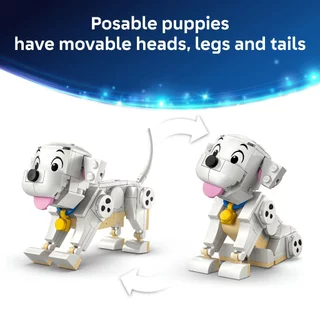 LEGO Disney Classic 43271 Lucky & Penny 101 Dalmatians Puppies (268pcs.), Building Blocks, Kids Toy