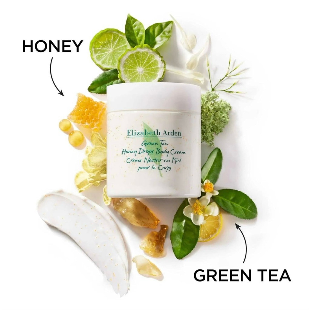 🍃 ขนาดอัพไซร์จุใจ ครีมทาผิวสุดฮิตตลอดกาล ‼️ELIZABETH ARDEN GREEN TEA HONEY DROPS BODY CREAM