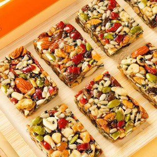 ธัญพืชอัดแท่ง 9เซียน 500กรัม เพื่อสุขภาพ ขนม งาดํา งาดำอัดแท…