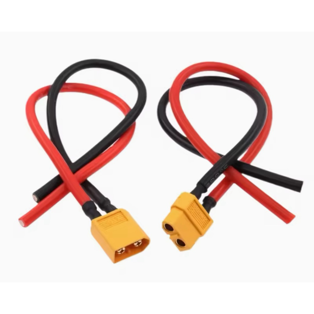 (สินค้าในไทย) ชุดสายไฟ  xt60 ตัวผู้ เมีย จำนวน 1 คู่