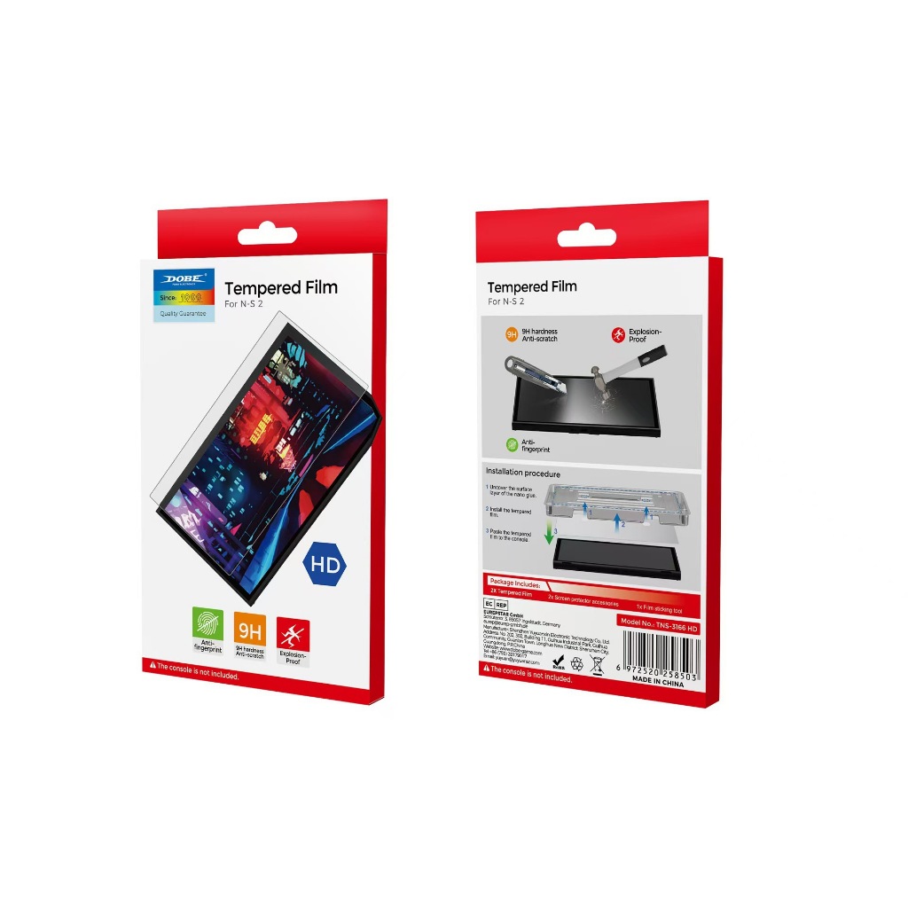 Switch2  DOBE ยี่ห้อนี้รับประกันคุณภาพ)ฟิล์มกระจกกันรอยคุณภาพดี glass HD tempered GLASS TNS-3166 เวอร์ชัน HD