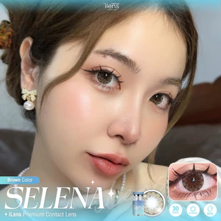 🔥คอนแทคเลนส์✨ลายดอกไม้✨ขนาดบิ๊กอาย✨Selena ( ilens )✨Brown/Gray/Blue
