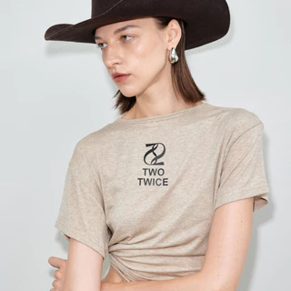 Twotwice - Ultra Soft Tee Brown tone ใส่ได้สองด้าน เส้นใยธรรมชาติ 96% นุ่มสบาย ได้รับการรับรองความปลอดภัย อ่อนโยนต่อผิว