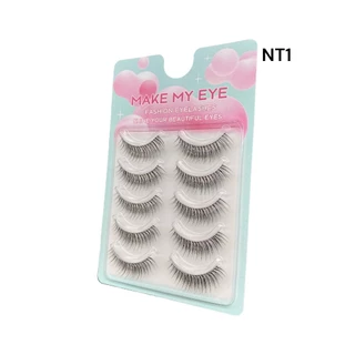 ขนตาปลอม makemyeye ขนตาปลอมธรรมชาติ 5 คู่ Eyelashes เครื่องสำอาง