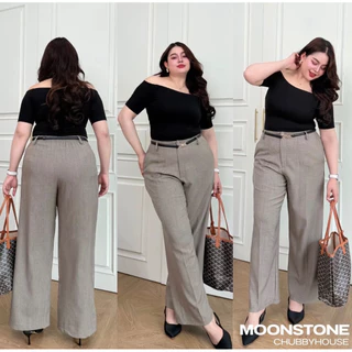 Moonpants กางเกงทำงานสาวอวบ กระดุมหน้าสไตล์สาวออฟฟิศ (ZAZA PANTS) Moonstonechubbyhouse [ Code: 0006 ]