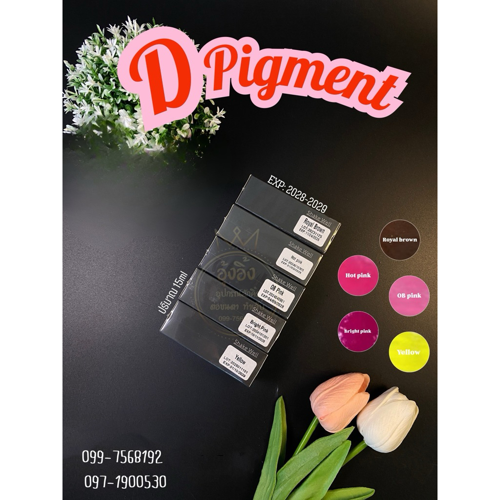 สีสักคิ้ว  D-pigment 🌵สินค้าพร้อมส่ง🌵