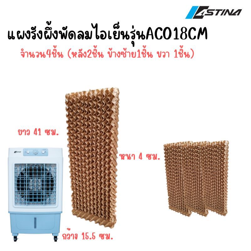 ASTINA แผงรังผึ้งพัดลมไอเย็น รวมแผงรังผึ้งพัดลมไอเย็น ชุดรังผึ้งพัดลมไอเย็น ครบเช็ต ทุกรุ่นของแบรนด์