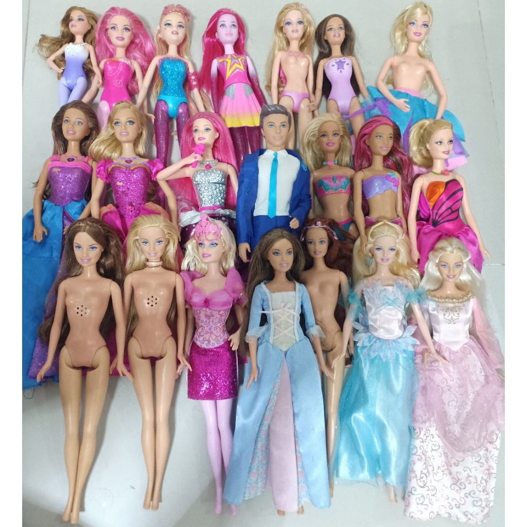 ตุ๊กตาบาร์บี้ บาร์บี้แท้มือสองรวมบาร์บี้งานหนัง DVD ลงในโพสต์นี้สินค้าได้ตามภาพ##งานเครื่องตีไม่ได้ 