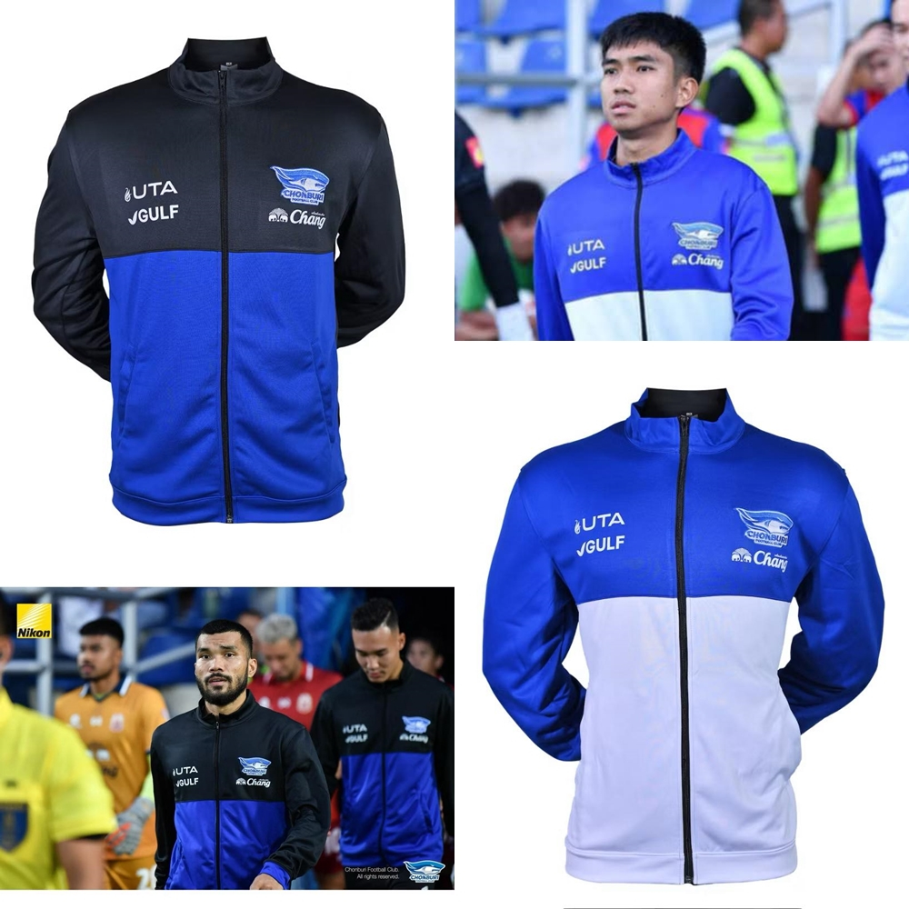 NWOT ของแท้ JACKET WORM แบบนักเตะใช้ Chonburi Football Club 2023-24 ชลบุรี FC แจ๊คเก็ต วอร์มแขนยาว  มือ 1