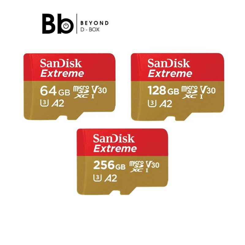 เมมโมรี่การ์ด SanDisk Extreme microSDXC C10 A2 Red-Gold (เลือกความจุได้) by BB Beyond D-Box