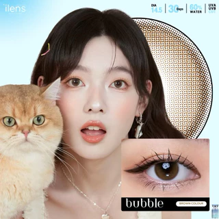 คอนแทคเลนส์ รุ่น Bubble - ilens ค่าอมน้ำ 60% เลนส์ฟิลเตอร์ สี Gray เทา /Brown น้ำตาล ขนาดมินิ
