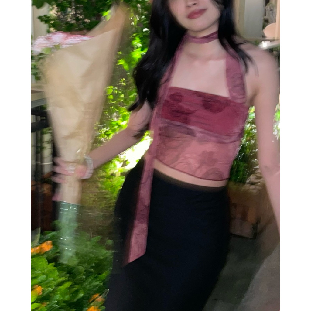 (ส่งต่อ) เสื้อเกาะอกซีทรู : Cider