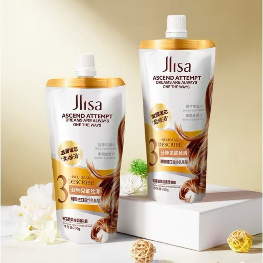 Jlisa มาส์กบํารุงเส้นผม สูตรอะมิโน ช่วยให้ความชุ่มชื้น ป้องกันผมชี้ฟู 260 กรัม