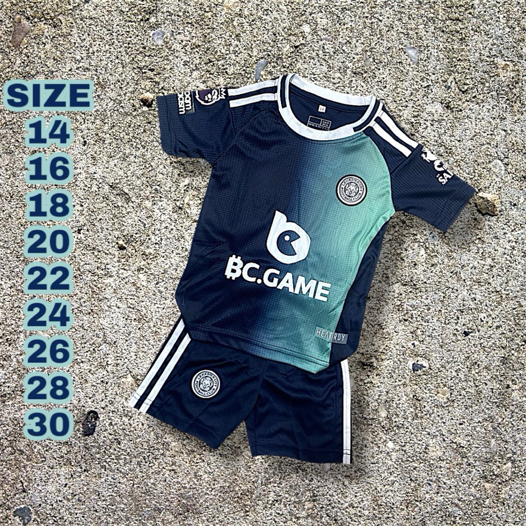 ชุดกีฬาเด็ก เสือฟุตบอล เลสเตอร์ ฤดูกาลใหม่  2025 มีไซส์ 14 ถึง 30 เสื้อบอลและกางเกงบอล