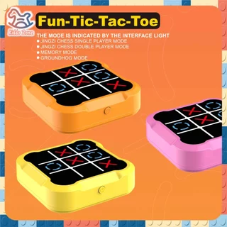 Tic-Tac-Toe ของเล่นครอบครัว 3 in 1 เกมปริศนามือถือ ของเล่นเกมกระดานแบบโต้ตอบ เกมคอนโซลปริศนา