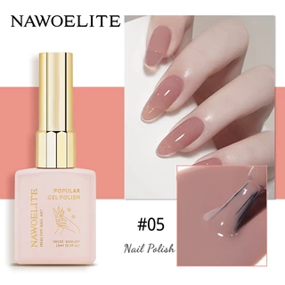 Nawoelite สีทาเล็บ เจลทาเล็บ ติดเล็บ เจลทาเล็บสีเนื้อสุขภาพ 6เฉดสีเนื้อ เนื้อเจลสุขภาพ ฟอกด้วย UV/LED เนื้อบางเบา