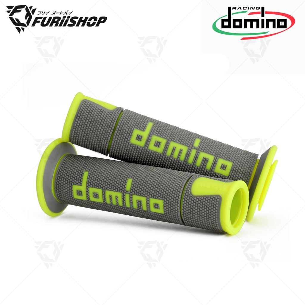 ปลอกแฮนด์ DOMINO A450 ปลายเปิด เทา-เหลือง