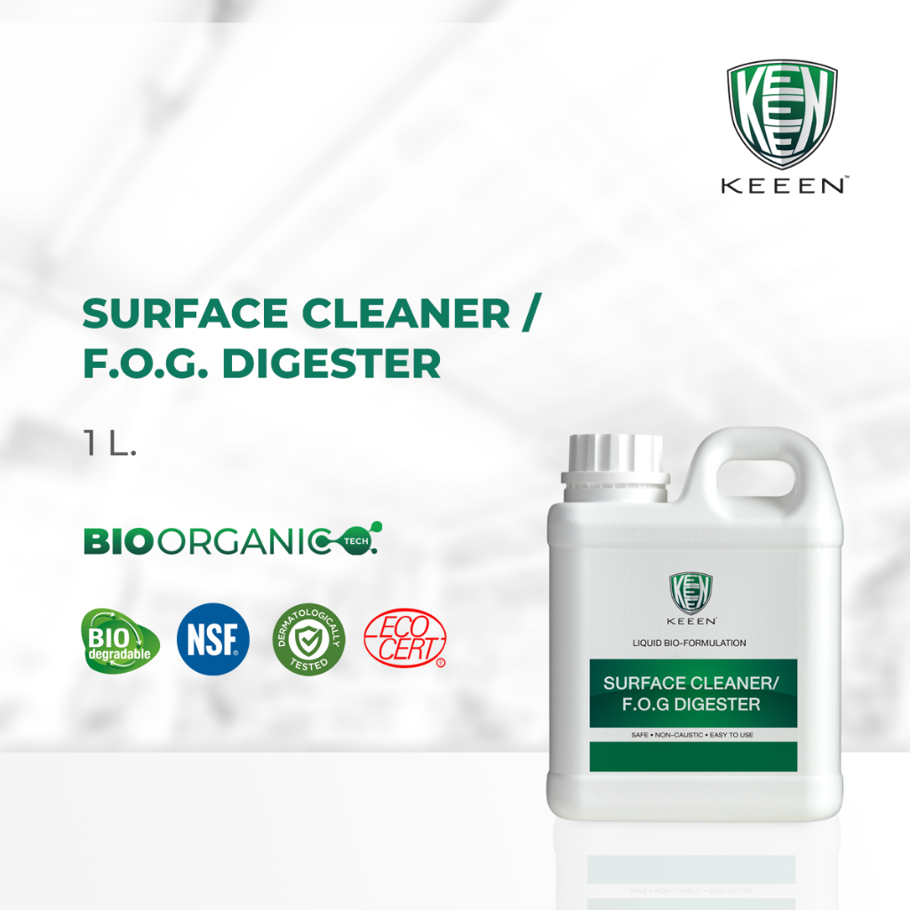 Keeen ผลิตภัณฑ์ทำความสะอาดอเนกประสงค์ - SURFACE CLEANER/F.O.G DIGESTER  *KASALONG* 1L (ขนาด 1 ลิตร)
