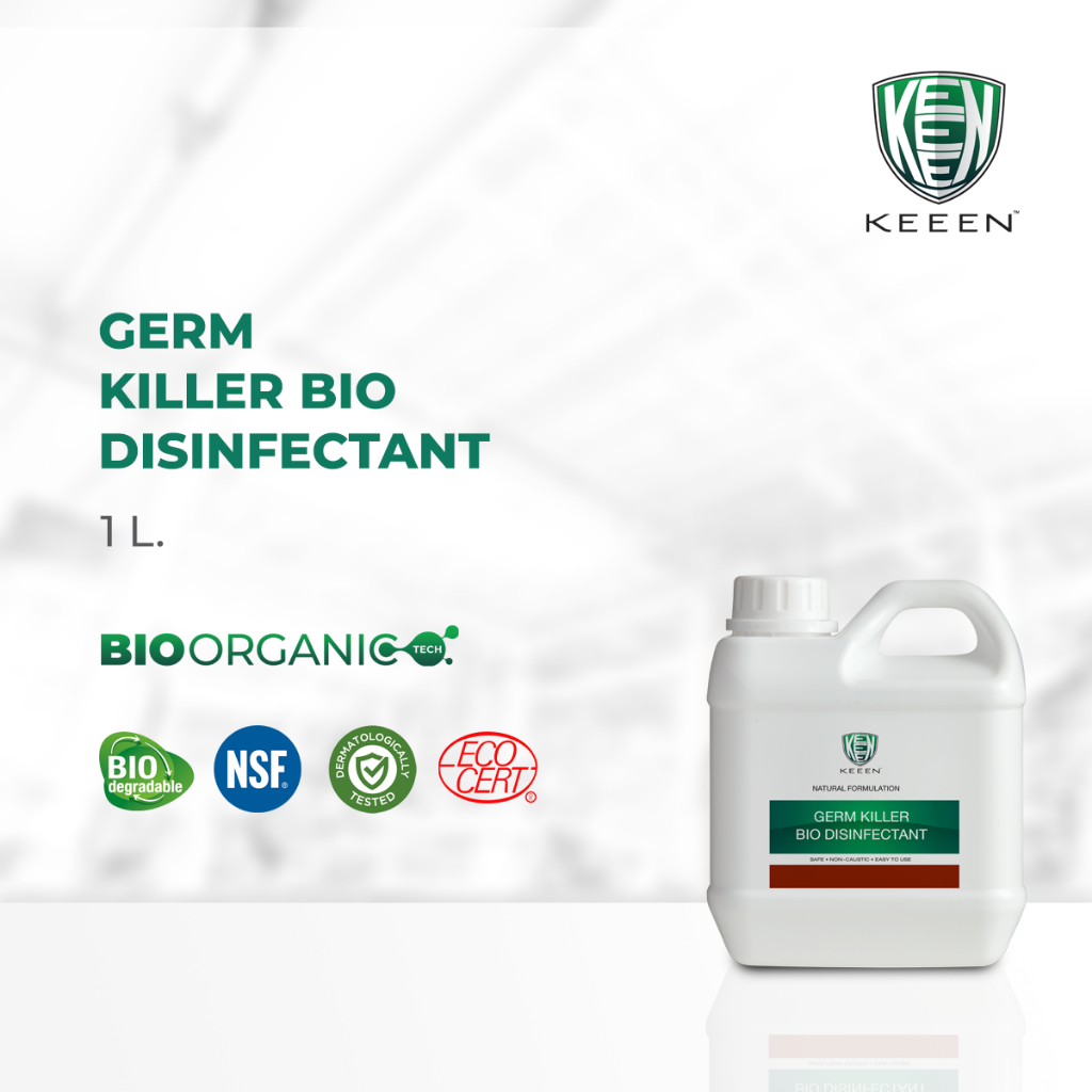 Keeen ผลิตภัณฑ์ฆ่าเชื้อ ขจัดคราบพื้นผิว - GERM KILLER BIO DISINFECTANT *Green tea*  1L (1ลิตร)