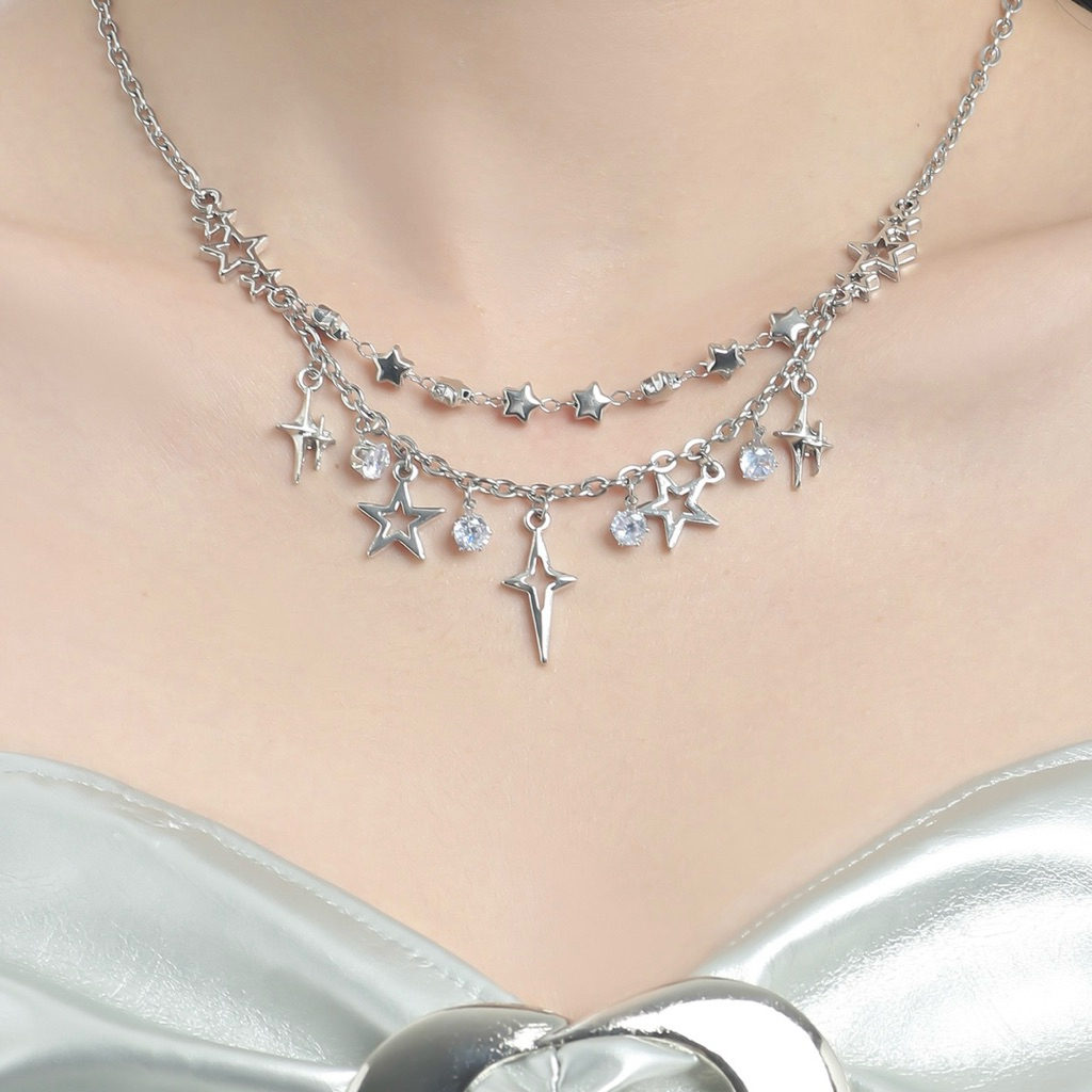 (PRE ORDER) ECHO MANY STARS LAYER – สร้อยคอเงินเลเยอร์รูปดาวสีเงิน (ECHON001)