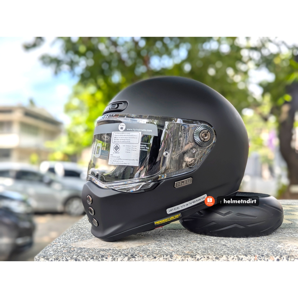 หมวกกันน็อค HJC V10(2025) ทรงคลาสสิค สีดำด้าน ไซส์ M XL