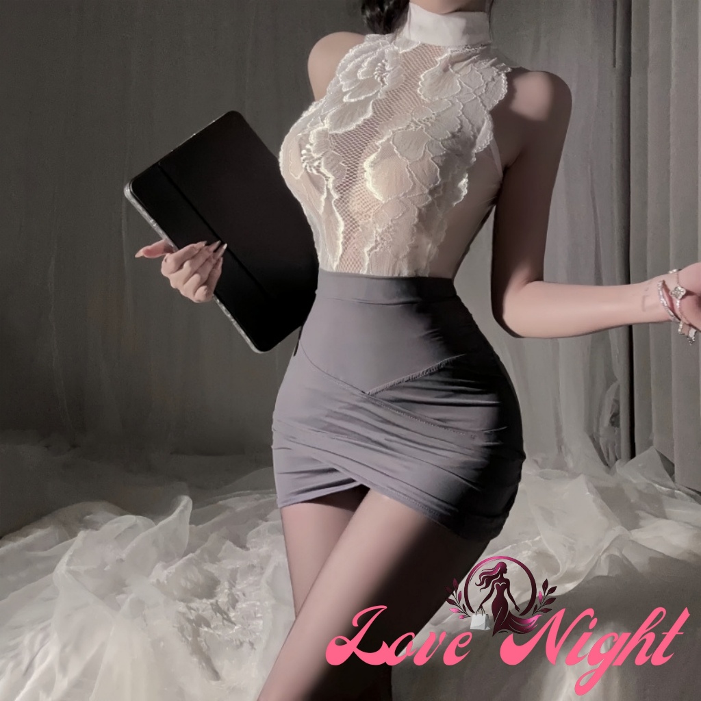 [ส่งด่วน กทม. 3 ชม.ถึง⚠️] LOVE NIGHT ชุดแซ่บสายฝอ คอสเพลย์หญิง ชุดเลขาออฟฟิศเซ็กซี่ 🍍 M-5XL นน40-100KG   S-786