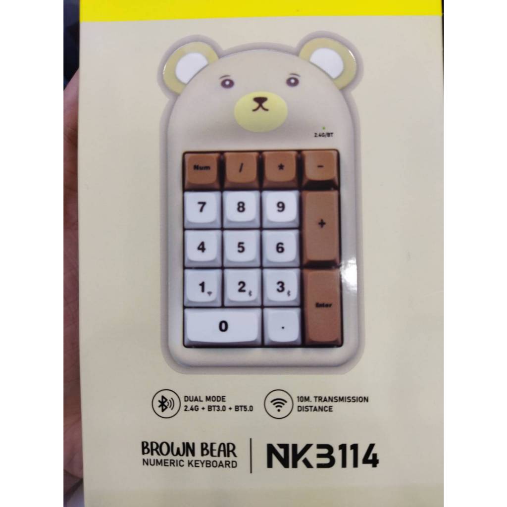 nubwo nkb 114 แป้นพิมพ์ตัวเลขไร้สาย+เครื่องคิดเลข