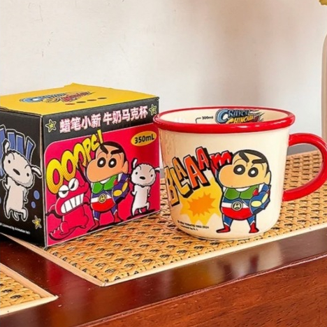 แก้วน้ำลายการ์ตูน ชินจังจอมแก่น แท้ 100% ใส่น้ำดื่มลายการ์ตูนน่ารัก