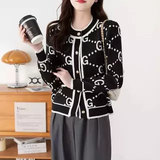 MW187 พร้อมส่งจากไทย🚚 ฤดูใบไม้ร่วงและฤดูหนาวหนาบวกขนาดรอบคอถักเสื้อคาร์ดิแกน เสื้อกันหนาวคุณภาพสูงหวาน