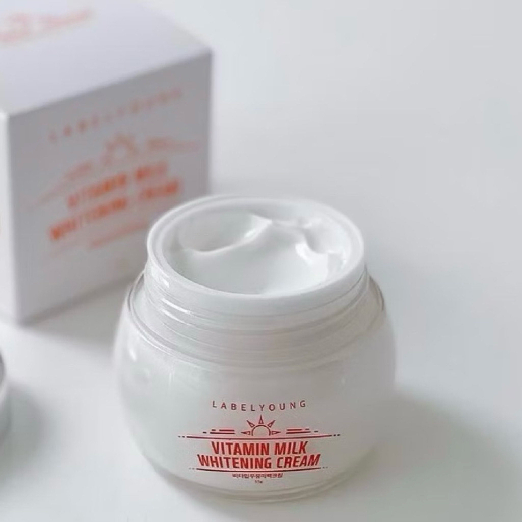 ครีมหน้าสดกป.ขาว🥛LABELYOUNG Vitamin Milk Whitening Cream (55 g.)