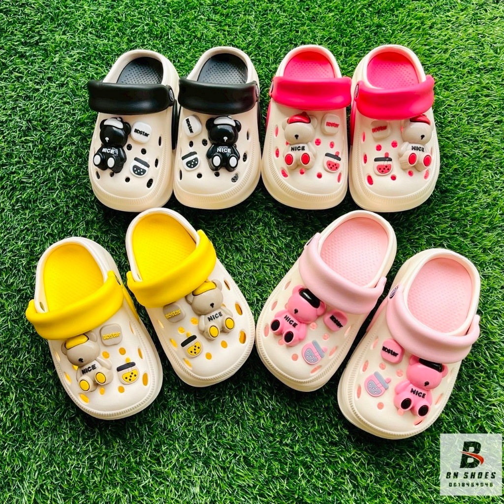 หัวโตหมีเด็ก893-1 พื้นหนานิ่มสวมใส่สบายเท้า ไซร้24-35 มี4สี พื้นสูง6ซม