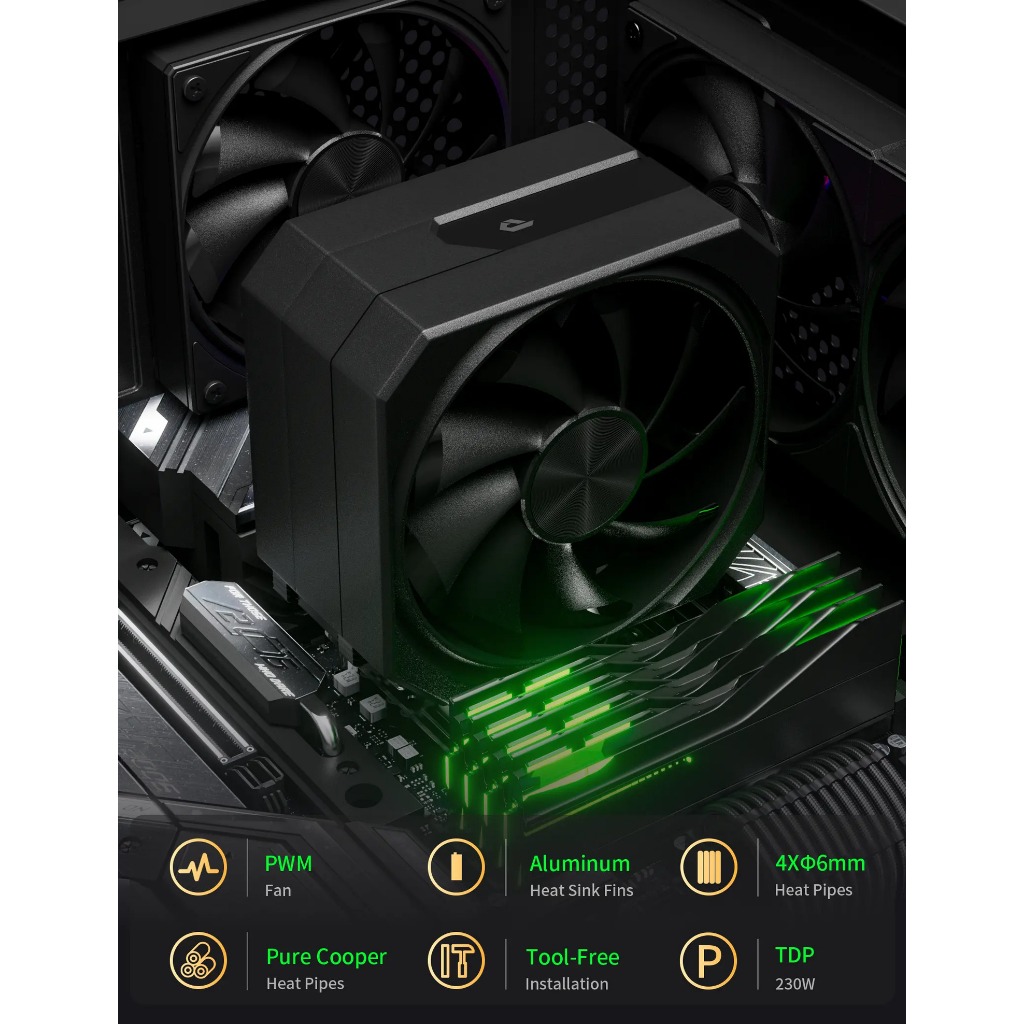 ❄️「 พร้อมส่ง / ส่งด่วน 」CPU Cooler XEON - X99 2011-3 | UpHere UP1 BLACK 120mm 4Pin | สินค้ามีประกัน 
