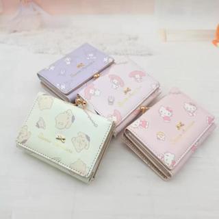 Mymelody Kuromi Sanrio HelloKitty - กระเป๋าสตางค์ใบสั้น PU ผ…