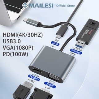 USB C to HDMI VGA Adapter 4in1 Type-c to HDMI 4K for MacBook…